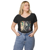 Breathing Life Into Music Women’s Fitted V-neck T-shirt - Beyond T-shirts